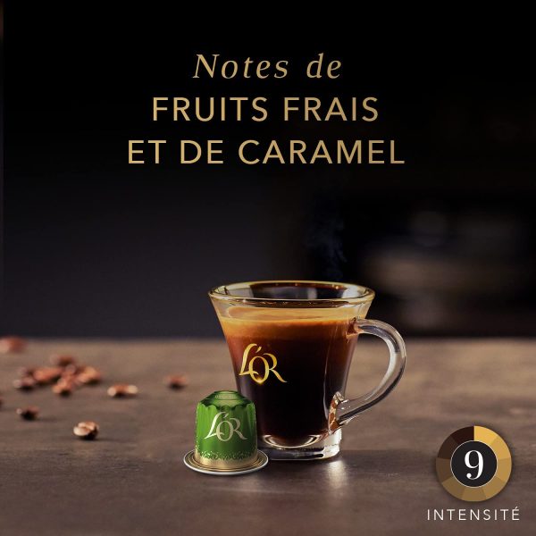 L'OR - Café Espresso - Organic Collection - Bio intensité 9 - Compatible Nespresso ®* - 10 packs x 10 capsules aluminium – Image 4