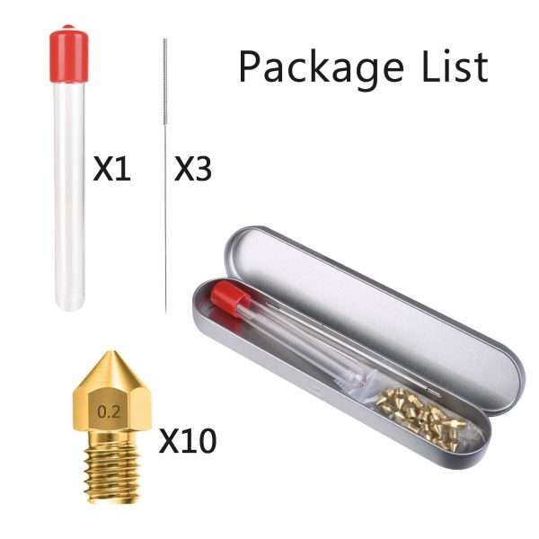 MK8 Extrudeuse Buses d'imprimante 3D Tete Impression Avec Boîte de Rangement en Métal Gratuite pour Makerbot Creality CR-10 Ender 3 and Ender 5 (0.2mm) – Image 5