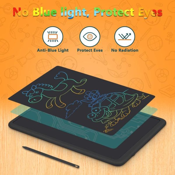 LCD Writing Tablet, 11 inch Electronic Writing and Drawing Board, Erasable Reusable Doodle Pad Tablet for Kids and Adults at Home, School, Office (Black) – Image 3