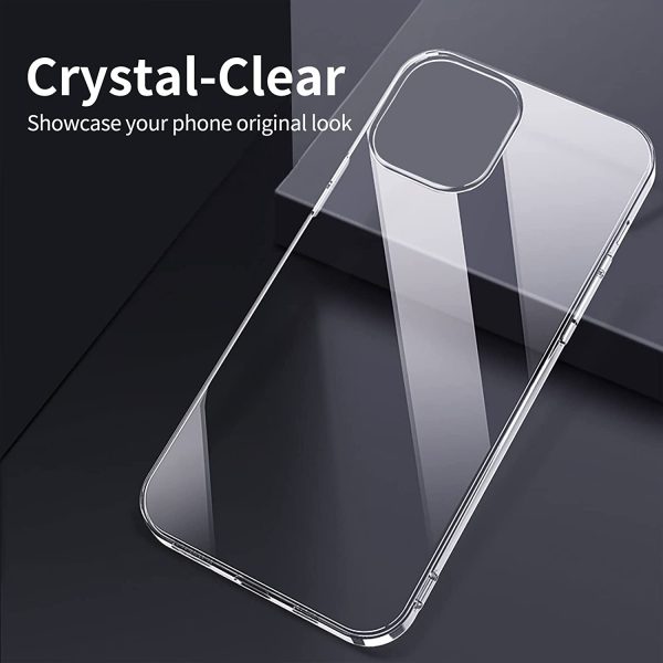 Coque pour iPhone 13 (6.1") Ultra Transparente Silicone en Gel TPU Souple et 2 × Verre trempé pour iPhone 13 (6.1") Film Protection écran