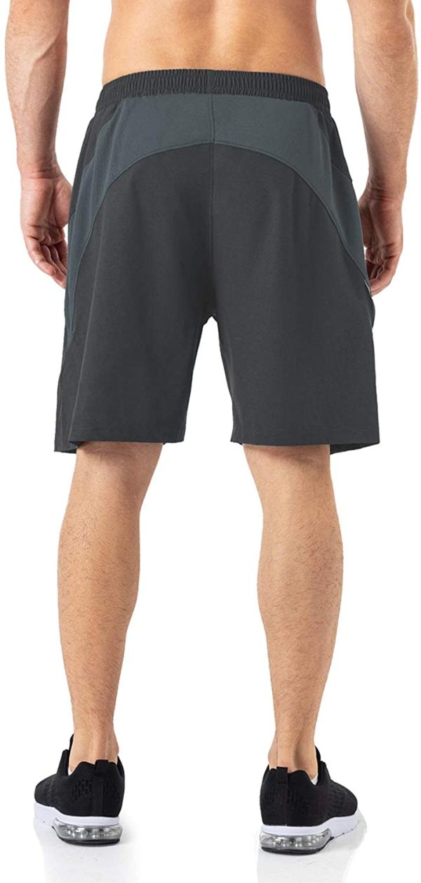 Homme Short Course à Pied Léger Sport Shorts Séchage Rapide avec Poche Zippé – Image 6