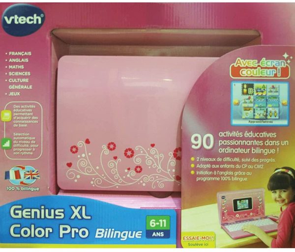 Vtech - 133865 - Ordinateur Pour Enfants - Genius Xl Color Pro Bilingue - Rose - Version FR – Image 4