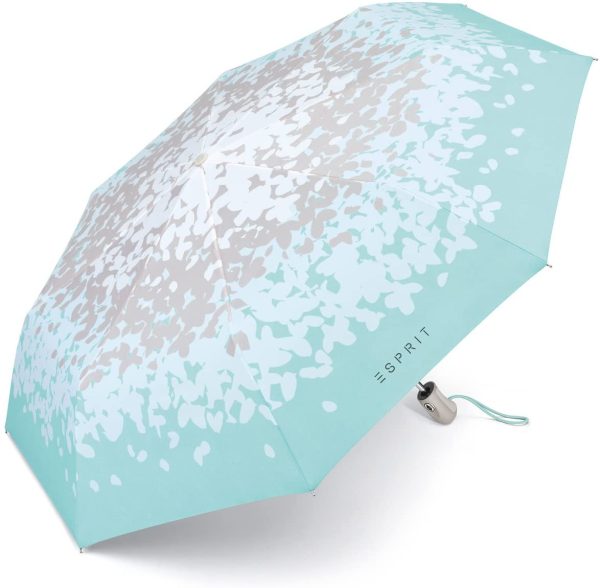 Esprit Femme Parapluie pliable avec automatique s&apos;ouvre et Easymatic Papillon Kiss Aqua Multicolore aqua-grau 95 cm – Image 3