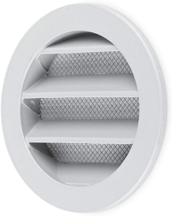 calimaero WSGG Grille Aeration Ronde 80 mm Grille Murale / Plafond Avec Moustiquaire Alu (Fine 2mm) Grille Ventilation Exterieur, Intérieur Fonte d'aluminium / gris argent – Image 5