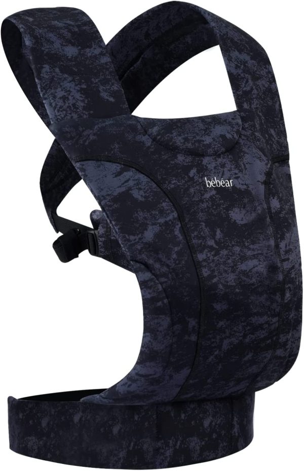 Bebamour Porte-bébé pour nouveau-né Embrace Porte-bébé pour nouveau-né de 3,2 à 11,3 kg, 100 % coton (noir citron) – Image 3