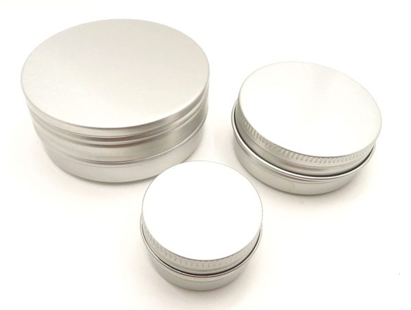 Boîte métallique ronde argentée en aluminium | Boîte à shampooing solide | Boîte de rangement de savon - Boîte de voyage - Boîte à savon | Ecologique 3 Tailles (15 ml) – Image 2