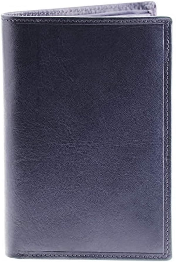 Charmoni - Max - Grand Portefeuille - Portefeuille Homme - Anti piratage Protection RFID Blocage - 4 Volets - Cuir Vachette - 22 Carte Bleu - Rangement complèt (C13 Bleu) – Image 3