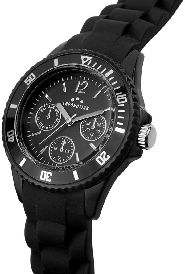 Montre Enfant CHRONOSTAR Rocket en Silicone Noir – Image 4