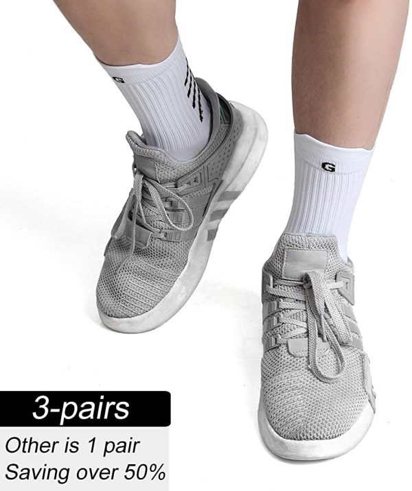 Gogogoal Chaussette de sport antidérapante pour hommes femmes, epaisse respirant athlétisme Chaussettes pour football basketball handball rugby velo trekking Yoga aptitude – Image 6