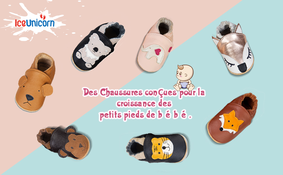 chaussons en cuir bébé