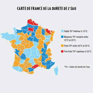 Carte france dureté de l'eau