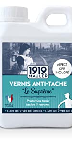 Vernis bois le suprême 1919 BY MAULER aspect cire incolore satiné