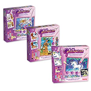 Enfants, Glitterizz mes créations étincelantes, enfants, paillettes, dessins, stylo, 6 ans 