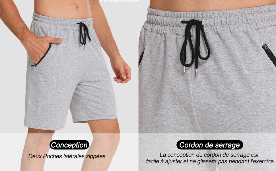 Short de sport homme