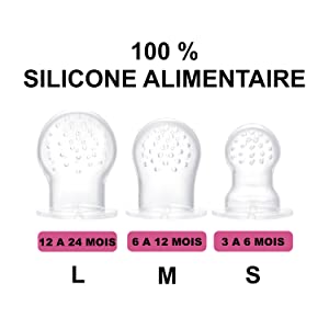 BEBI BORN - Tailles tétines silicone L M S et tranches d'ages