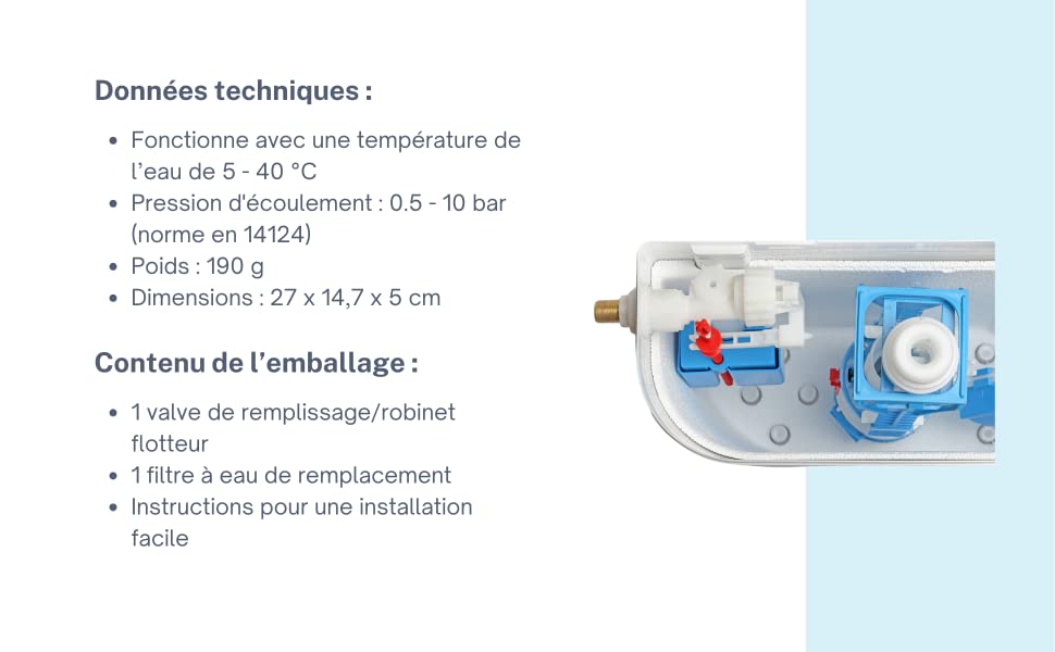 Données techniques ; Contenu de l’emballage