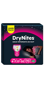  DryNites pipi au lit sous vetement de nuit