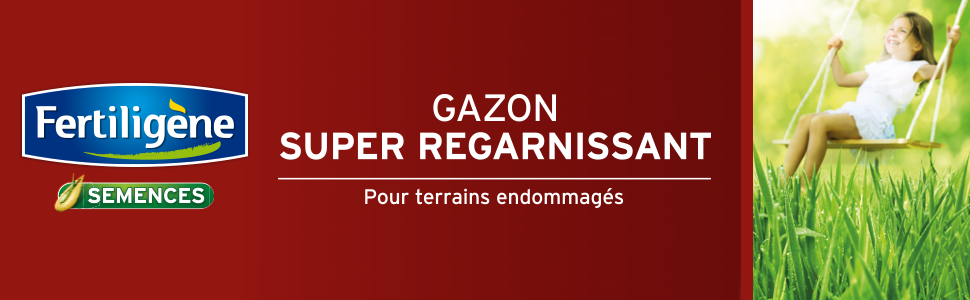 Gazon super regarnissant pour terrains endommagés