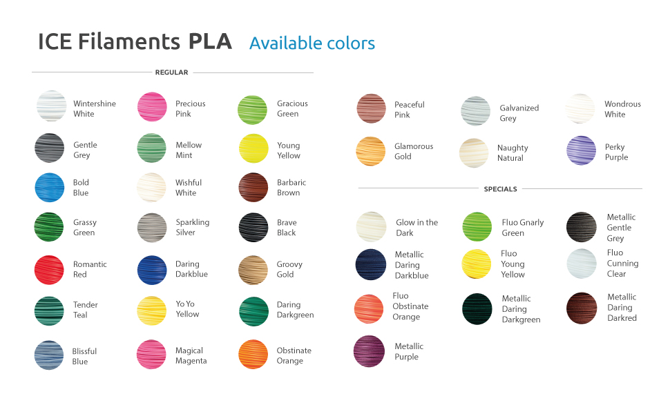 PLA;filament;3D impression;ICE