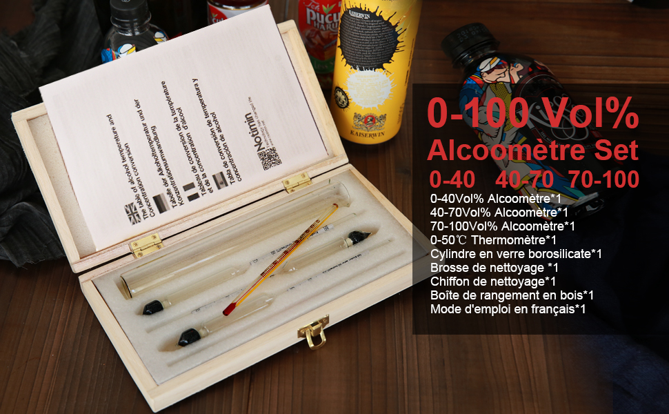 pèse alcool 3 pcs