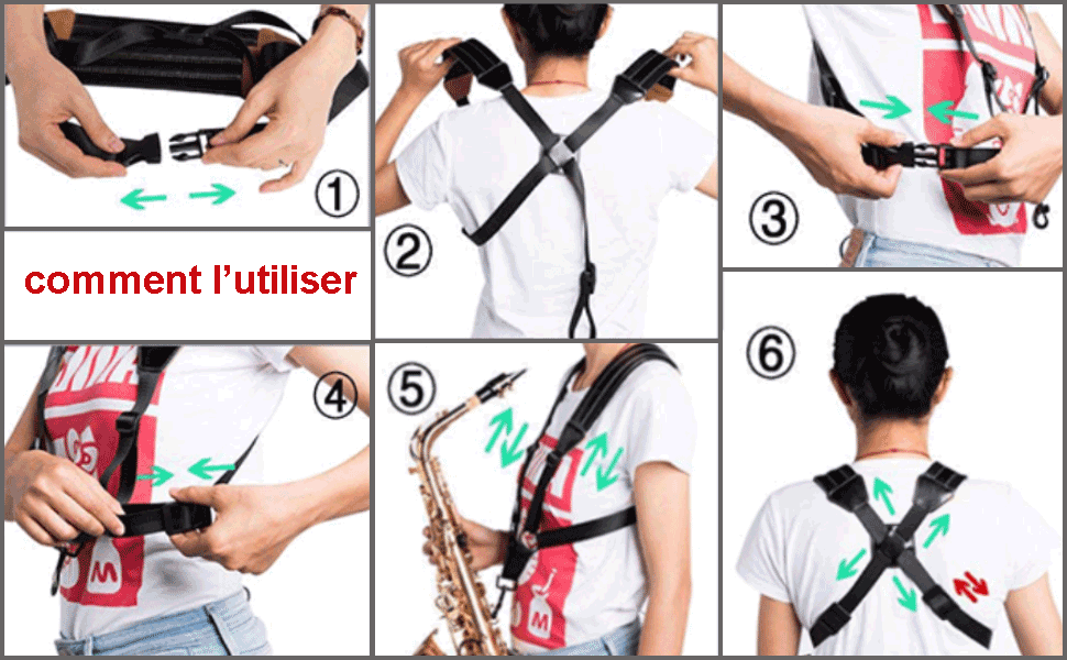 saxophone strap, saxophone harness, padded saxophone strap