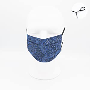 masque en tissus lavable bleu marine homme