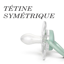 Sucette avec tétine sumétrique silicone