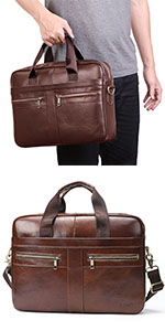 SPAHER Leather Briefcase