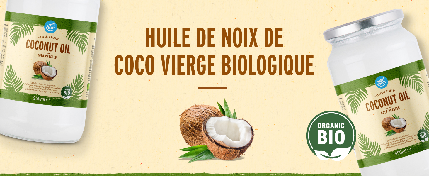 Huile de noix de coco vierge biologique