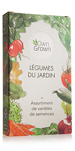 Kit de 10 sachets de graines de légumes du potager OwnGrown