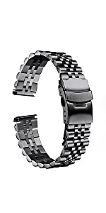 bandes de montres pour hommes en métal 