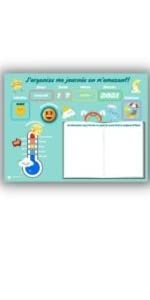 station météo tableau blanc frigo cuisine enfant montessori montessorri A3 feutre educatif jeu jouet