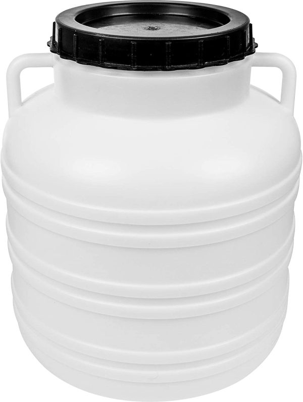 Browin 360130 Fut Alimentaire avec un Couvercle Étanche 30l, Baril pour Mariner le Chou, les Concombres, le Stockage des Aliments, pour l'Eau, Plastique, Blanc – Image 2