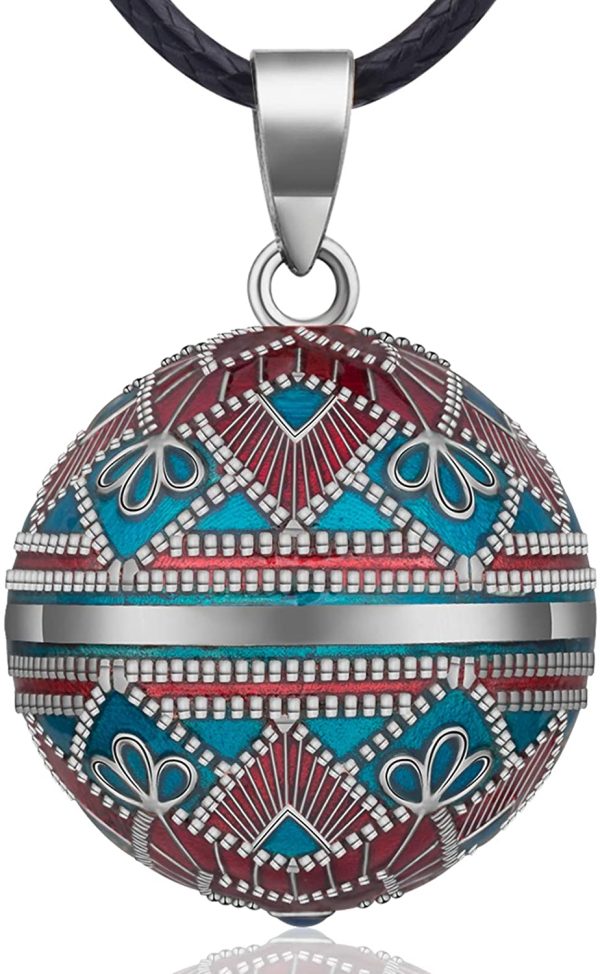 EUDORA Harmony Ball Rétro Le Style Collier Bola de Grossesse, Musique souhaitant Carillon Boule Pendentif Collier pour Femmes Dames Meilleur Cadeau de Bijoux, 76,2cm+114cm – Image 4