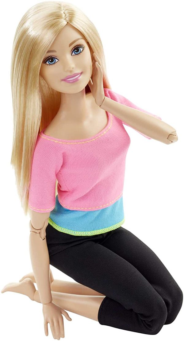 Barbie Made to Move poupée articulée Fitness ultra flexible blonde avec haut rose et 22 points d'articulations, jouet pour enfant, DHL82 – Image 2