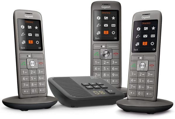 CL660A Trio - Téléphone Fixe sans Fil - Répondeur - 3 Combinés - Gris Anthracite [Version Française] – Image 2