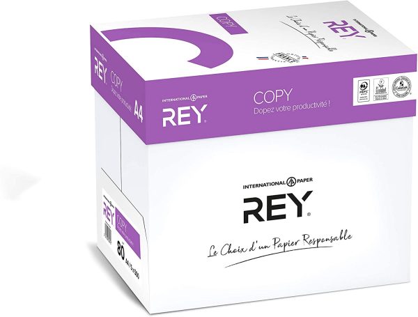 REY® COPY, papier blanc, 80g, A4, PEFC?? carton de 5x500 feuilles – Image 2