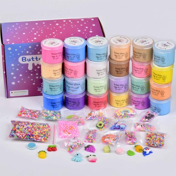 Kit de Mini Slime Fluffy 24 Couleurs, Non Collant, Super Doux, un Cadeau pour Les garçons et Les filles – Image 6