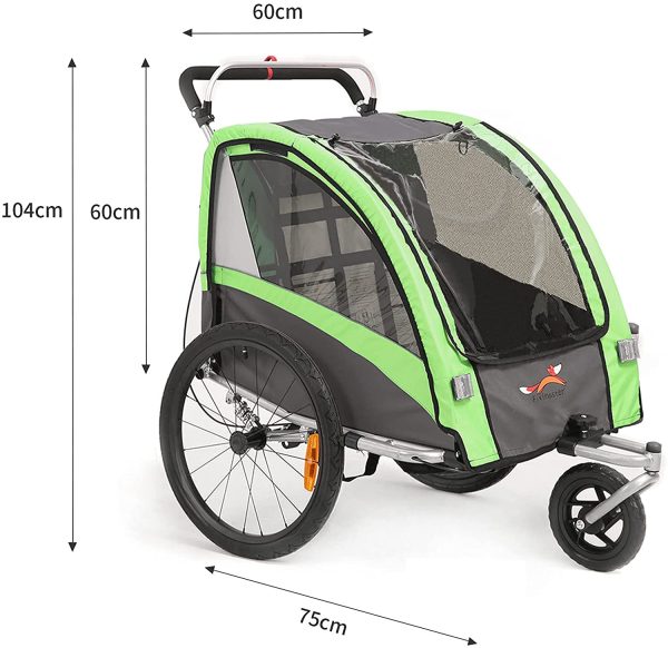 Fiximaster BT504S - Poussette bébé multifonction 2 en 1 - remorque bébé pour vélo – Image 3