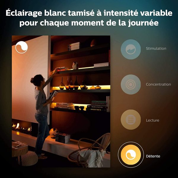 Philips Hue White & Color Ambiance Indoor LightStrips+ 2m base connectique, compatible Bluetooth – Image 3