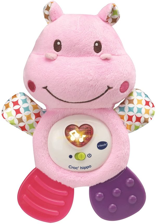 VTECH- Croc' Hippo Rose Baby Jouet Premier Age, HOCHET, 80-502555 - Version FR – Image 4