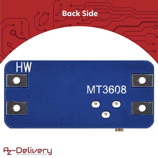 AZDelivery 5 x MT3608 DC Adaptateur d'alimentation DC Step Up Power Supply Module Compatible avec Arduino incluant Un E-Book!