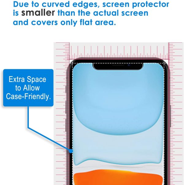 Film de Protection d'écran Compatible avec iPhone 11 et iPhone XR 6,1" en Verre Trempé, Lot de 3 – Image 3