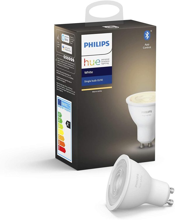 Philips Hue Ampoule LED Connectée White GU10 Compatible Bluetooth, Fonctionne avec Alexa – Image 2