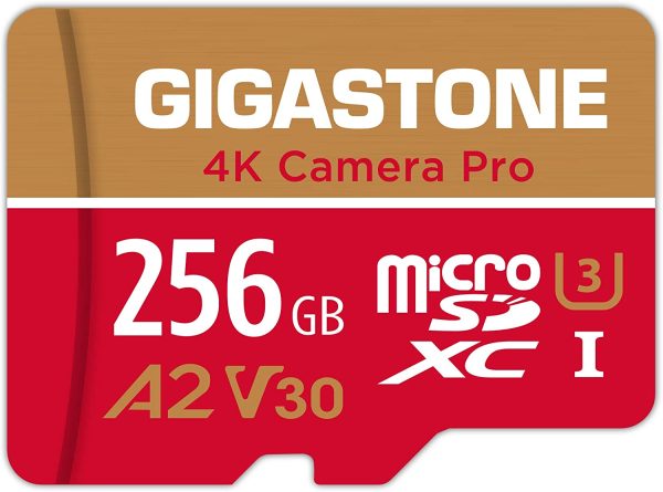 Carte Mémoire 256 Go 4K Caméra Pro Série, Compatible avec Switch GoPro Dashcam, Vitesse de Lecture allant jusqu'à 100 Mo/s. Idéal pour 4K UHD Vidéo, A2 U3 V30 Micro SDXC avec Adaptateur SD. – Image 2