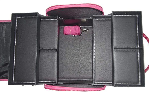 Doubleblack Vanity Case Boite Maquillage Beauty Case Coffret Grand pour Manucure Cosmetique Rose