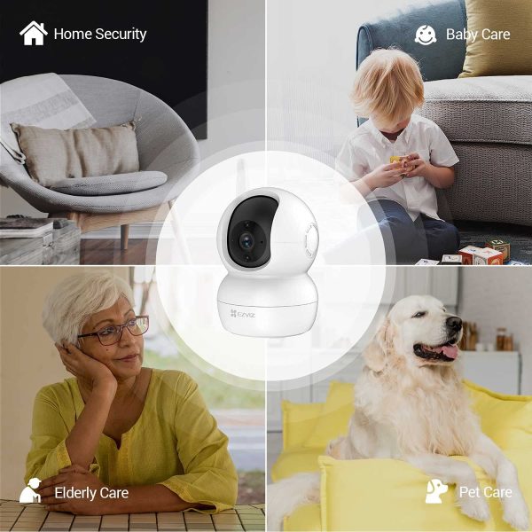 Caméra Surveillance WiFi Intérieure 2.4Ghz, Camera IP 360° 1080P avec Vision Nocturne Suivi de Mouvement, Caméra Bébé/Animaux avec Audio Bidirectionnel Pan/Tilt, Compatible avec Alexa – Image 7