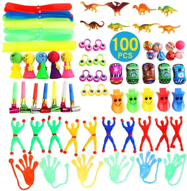 YueChen 100Pcs Jouet Assortiment pour Enfants ,Jouets Pinata Anniversaire,Sac Cadeau Anniversaire Enfant, Carnaval Prix Récompense de L'école ,Recompense Enfant – Image 3