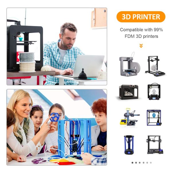 Filament TPU 1.75mm, SUNLU TPU Filament Imprimante 3D, Flexible Filament 1.75, Précision Dimensionnelle +/- 0.03mm, 0.5kg Spool, 1.75 TPU Blanc