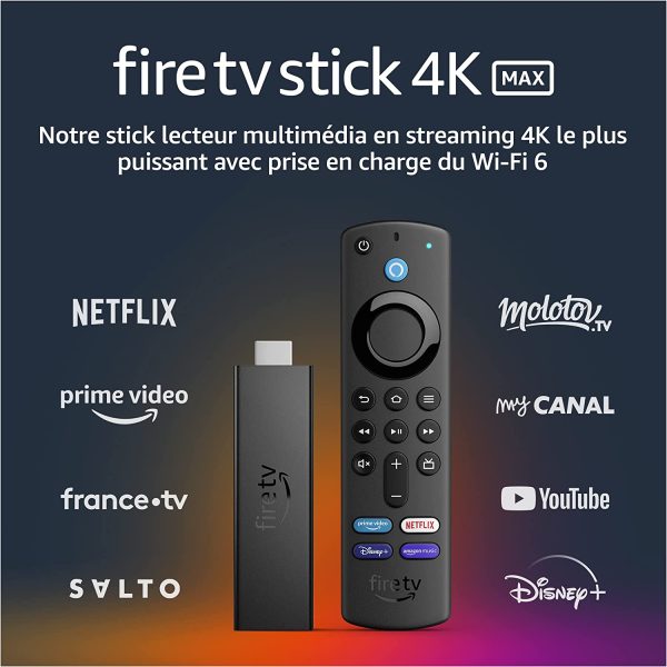 Fire TV Stick 4K Max | Appareil de streaming, Wi-Fi 6, télécommande vocale Alexa (avec boutons de contrôle de la TV) – Image 6